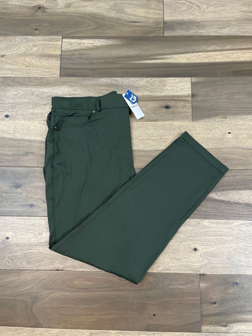G Gradual Athleisure Lightweight Pants Olive Green XXXL Elastic Waist NWT